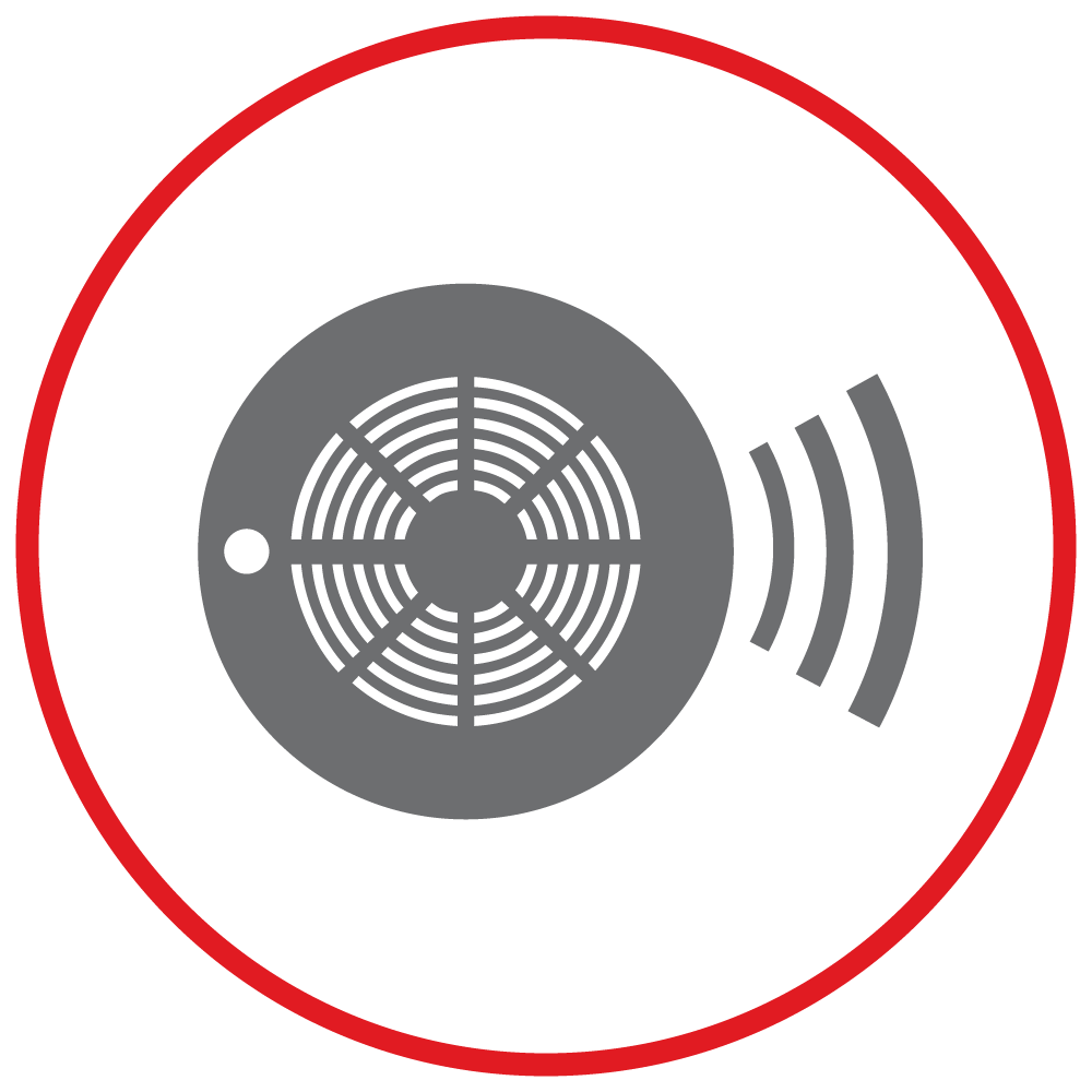 Icon of a smoke alarm.